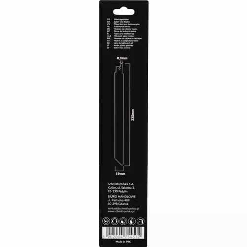 Brzeszczoty do piły szablastej BIM D6A+M42 225mm 2 marki Schmith