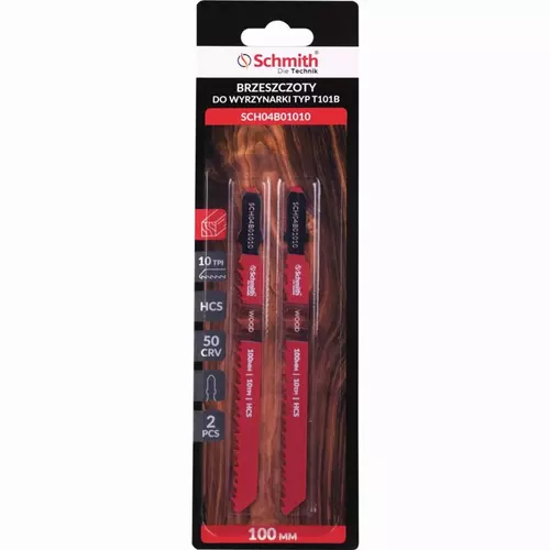 Brzeszczoty do wyrzynarki HCS 50CRV 100mm 10TPI 2 Schmith