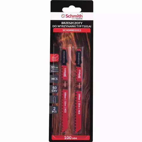 Brzeszczoty do wyrzynarki HCS 50CRV 100mm 15TPI 2 Schmith