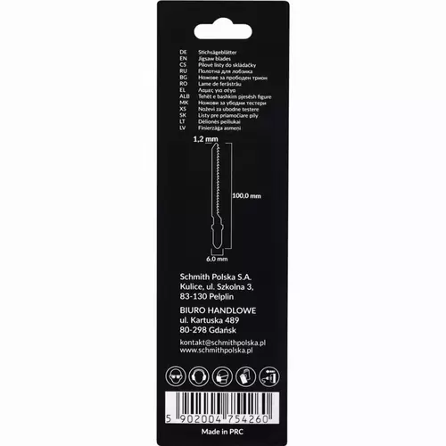 Brzeszczoty do wyrzynarki HCS 50CRV 100mm 6TPI 2sz Schmith