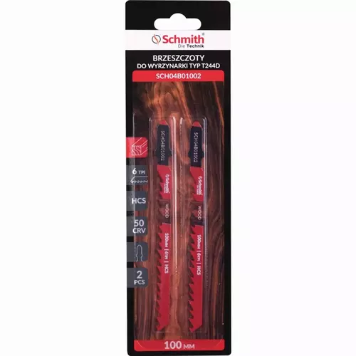Brzeszczoty do wyrzynarki HCS 50CRV 100mm 6TPI 2sz marki Schmith