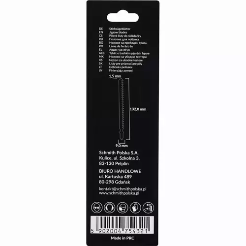 Brzeszczoty do wyrzynarki HCS 50CRV 132mm 6TPI 2s Schmith