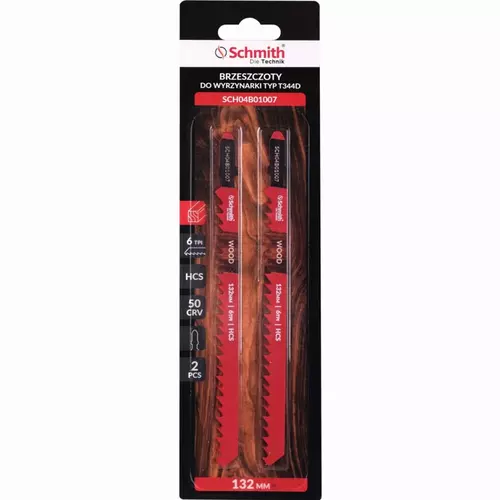 Brzeszczoty do wyrzynarki HCS 50CRV 132mm 6TPI 2sz Schmith