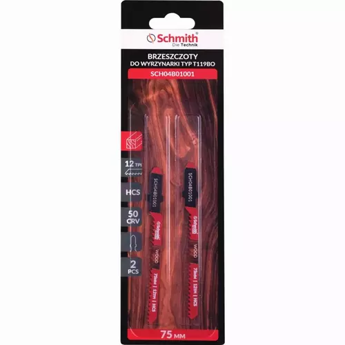 Brzeszczoty do wyrzynarki HCS 50CRV 75mm 12TPI 2s marki Schmith