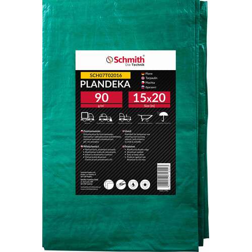 Plandeka 90g 15x20m Schmith