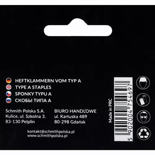 Zszywki TYP A 8mm 1000szt. Schmith