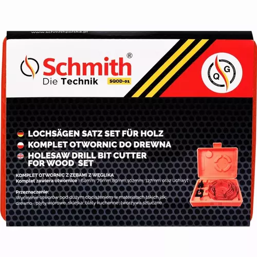 Komplet otwornic do drewna 5 szt. Schmith