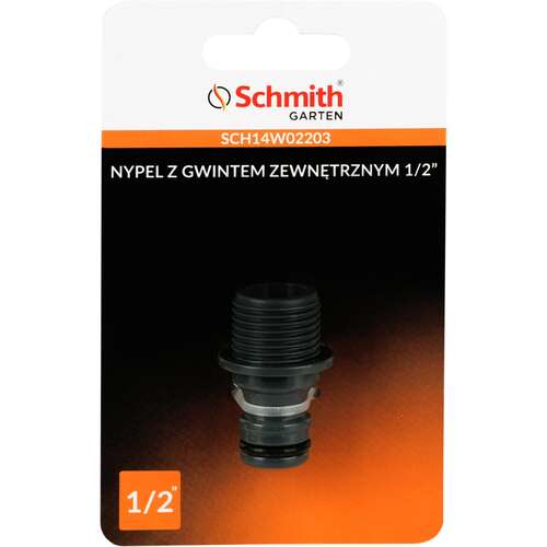 Nypel z gwintem zewnętrznym 1/2" Schmith