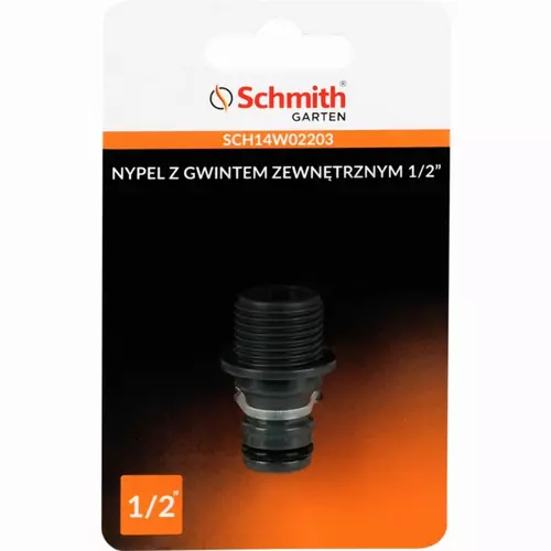 Nypel z gwintem zewnętrznym 1/2" marki Schmith