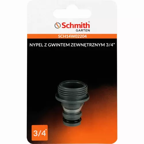 Nypel z gwintem zewnętrznym 3/4" Schmith