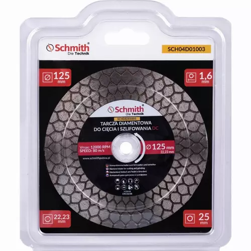 Tarcza diamentowa Uniwersalna 125x22,23x1,6 25mm DC marki Schmith