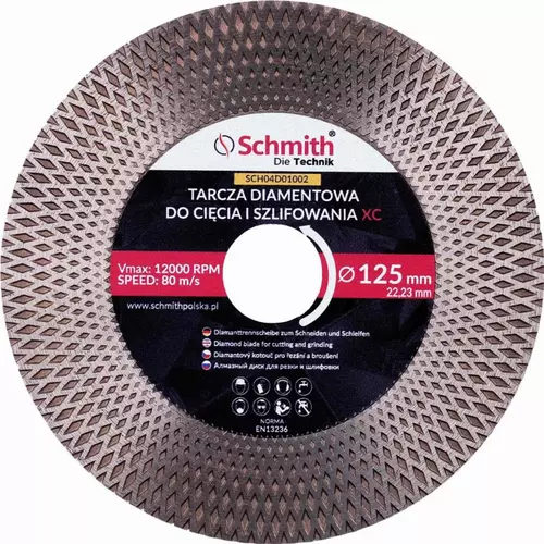 Tarcza diamentowa Uniwersalna 125x22,23x1,6 25mm XC