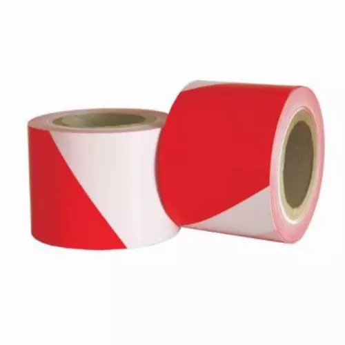 Taśma ostrzegawcza biało-czerwona 90m x 75mm 12szt