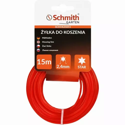Żyłka do kos i podkaszarek Gwiazda 2.4mm x 15m marki Schmith