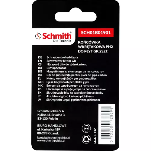 Bit do płyt G-K marki Schmith SCH01B01901