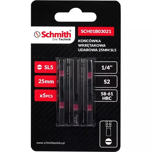 Bit udarowy SL 5 25mm 5SZT marki Schmith