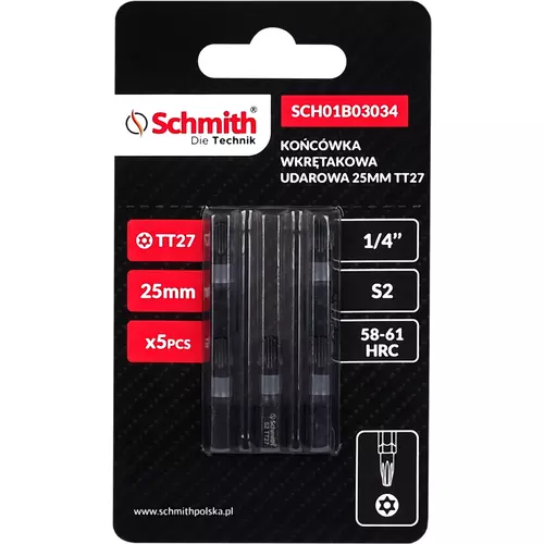 Bit udarowy Torx TT27 25mm 5SZT marki Schmith