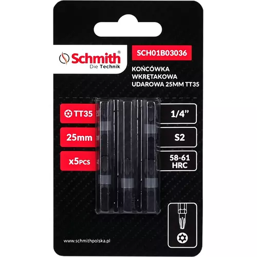 Bit udarowy Torx TT35 25mm 5SZT marki Schmith