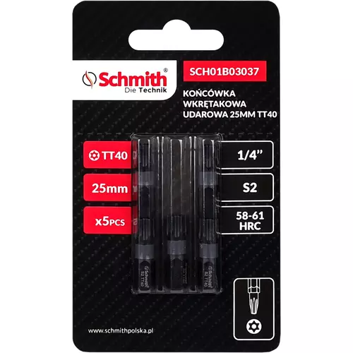 Bit udarowy Torx TT40 25mm 5SZT marki Schmith