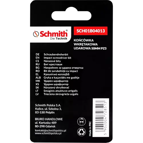 Bit udarowy PZ3 50mm 2SZT marki Schmith SCH01B04013