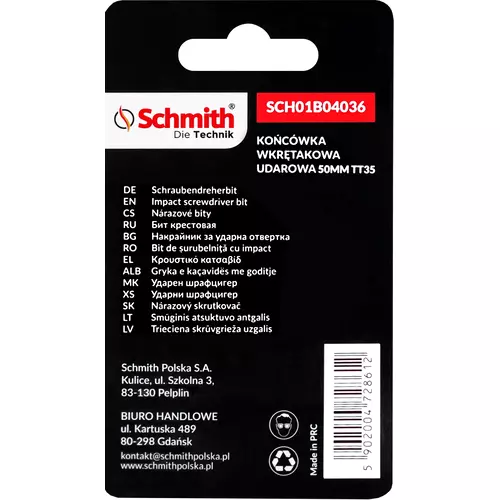 Bit udarowy Torx TT35 50mm 2SZT marki Schmith SCH01B04036