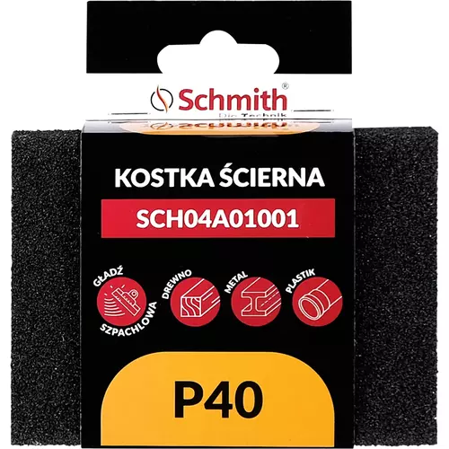 Kostka ścierna prostokątna 125x90x25 P40 marki Schmith
