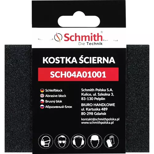 Kostka ścierna prostokątna 125x90x25 P40 marki Schmith SCH04A01001