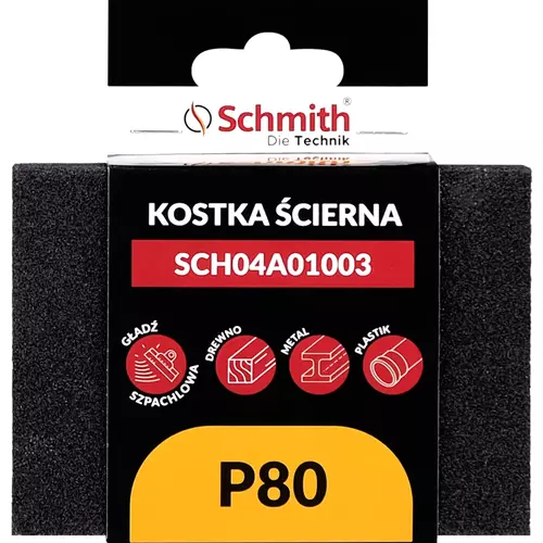 Kostka ścierna prostokątna 125x90x25 P80 marki Schmith