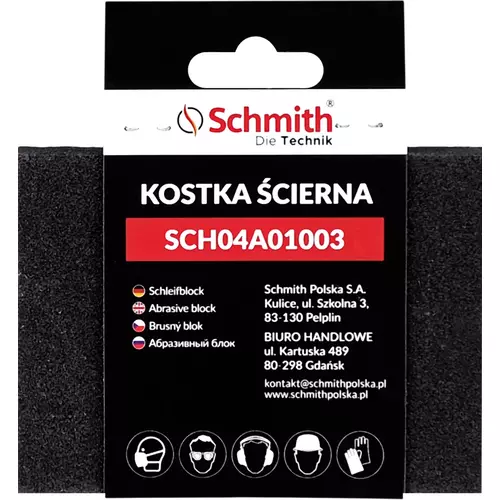 Kostka ścierna prostokątna 125x90x25 P80 marki Schmith SCH04A01003