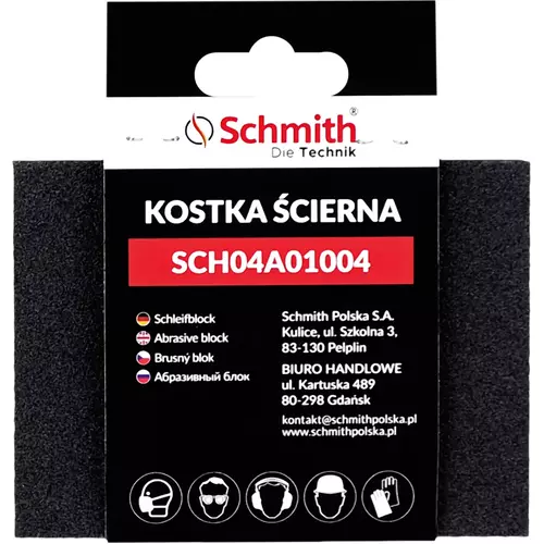 Kostka ścierna prostokątna 125x90x25 P100 marki Schmith SCH04A01004