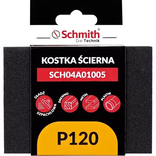 Kostka ścierna prostokątna 125x90x25 P120 marki Schmith