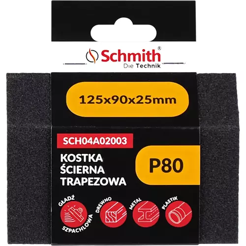 Kostka ścierna trapezowa 125x90x25 P80 marki Schmith