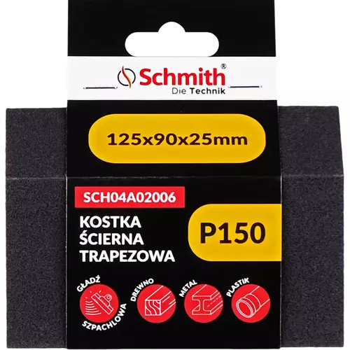 Kostka ścierna trapezowa 125x90x25 P150 marki Schmith