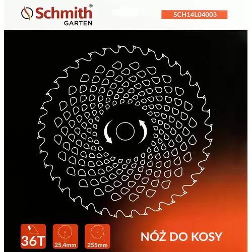 Nóż do kosy 255mm, 36 zębów marki Schmith