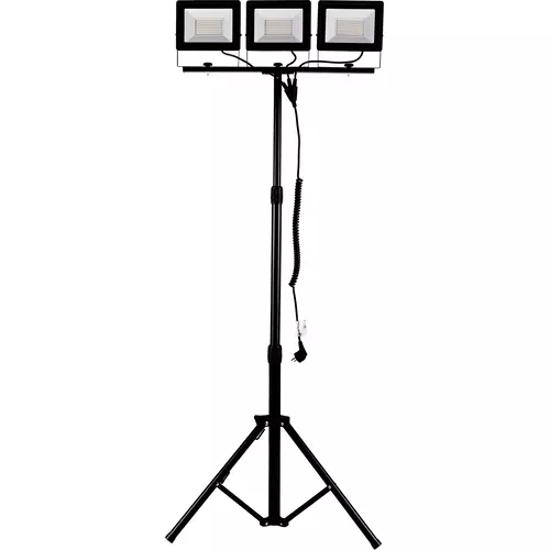 Naświetlacz LED 3x50W slim z czarnym statywem Schmith