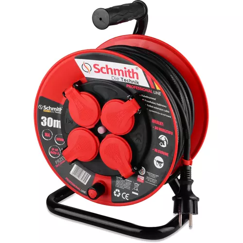 Przedłużacz bębnowy o długości 30m 3x1,5mm Professional Line