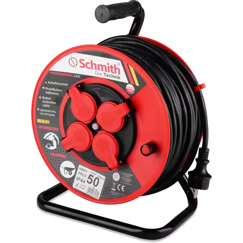 Przedłużacz bębnowy o długości 50m 3x2,5mm Professional Line