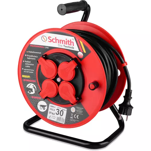 Przedłużacz bębnowy o długości 30m 3x2,5mm Professional Line