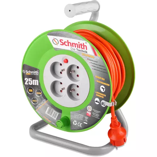 Przedłużacz bębnowy o długości 25m 3x1,5mm Stand Line