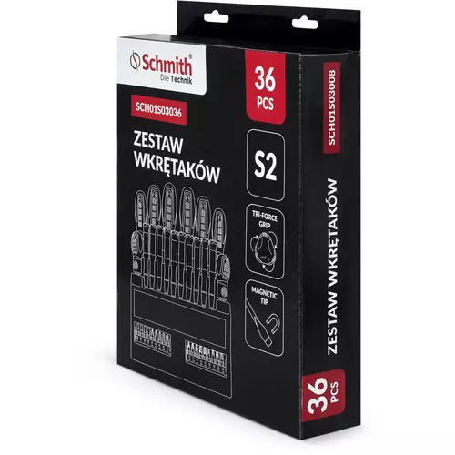 Zestaw wkrętaków 36 szt marki Schmith