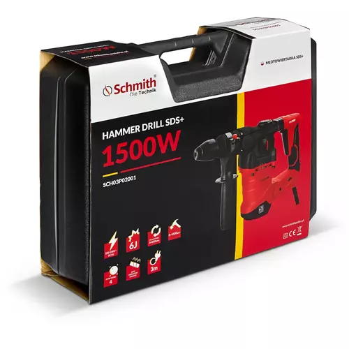 Młotowiertarka SDS+ 6J 1500W marki Schmith SCH03P02001 6