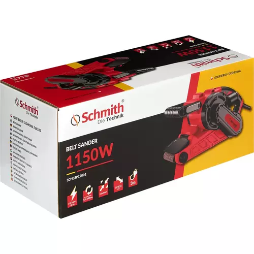 Szlifierka taśmowa 1050W 76x533mm marki Schmith SCH03P12001 4