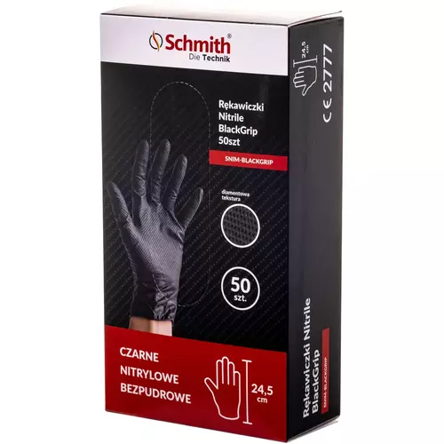 Rękawiczki Nitrile BlackGrip XXL 50szt Schmith