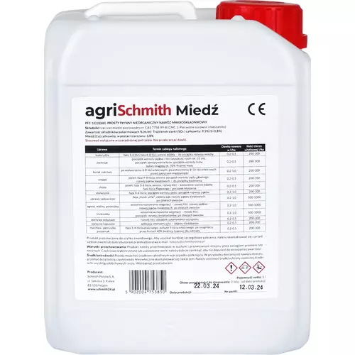 Płynny nawóz miedź 5l marki Schmith