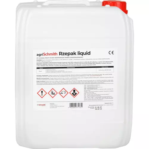 Płynny nawóz nalistny pod rzepak 20l marki Schmith