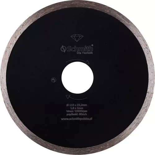 Tarcza diamentowa ciągła Glazura-Ceramika-Marmur 115x22,2x1,7 Schmith