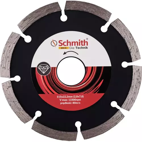 Tarcza diamentowa do materiałów ściernych i kamienia segmentowa 115x22,2x2,0