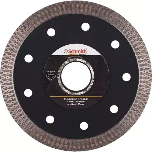 Tarcza diamentowa Uniwersalna do materiałów twardych PREMIUM SLIM 115x22,2x1,4