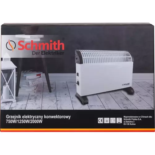 Grzejnik elektryczny konwektorowy 750W/1250W/2000W marki Schmith SGEK-02
