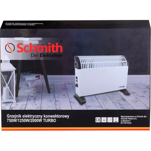 Grzejnik elektryczny konwektorowy 750W/1250W/2000W TURBO marki Schmith SGEK-03 1